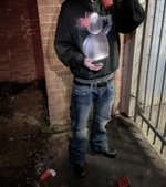 'Messenger' Distressed Hoodie